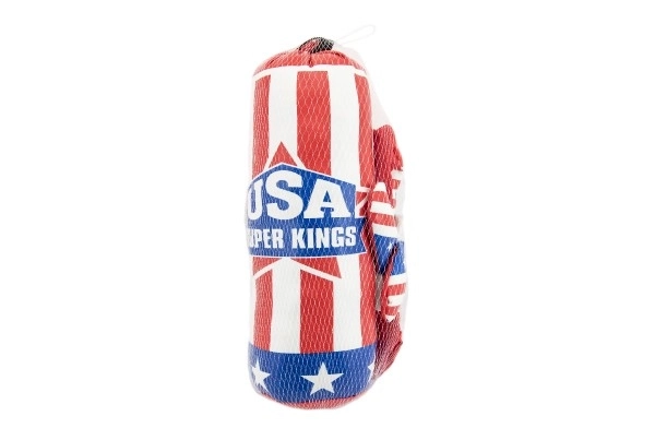 Sac de boxe 10x33cm + gants en filet