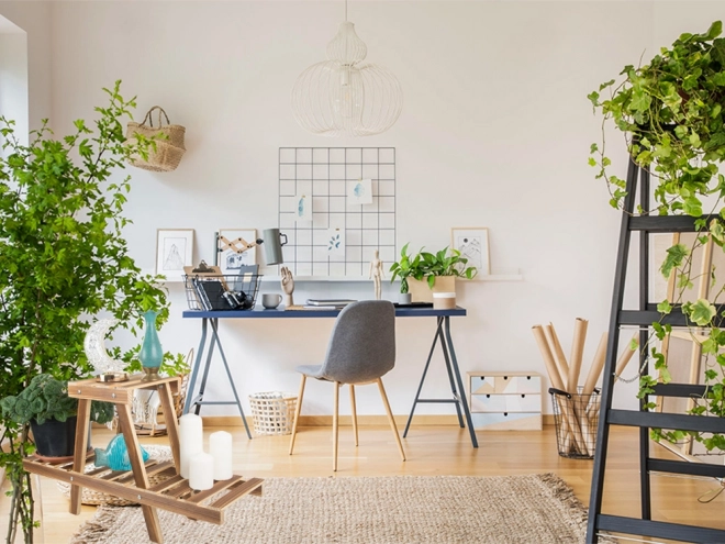 Support en bois à deux niveaux pour plantes
