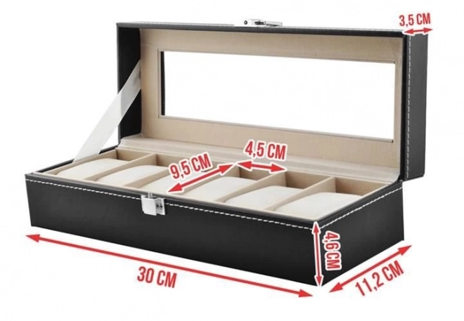 Organisateur de montres 6 compartiments