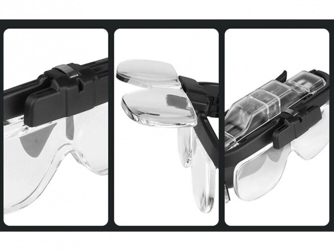 Loupe professionnelle avec éclairage LED et lentilles interchangeables