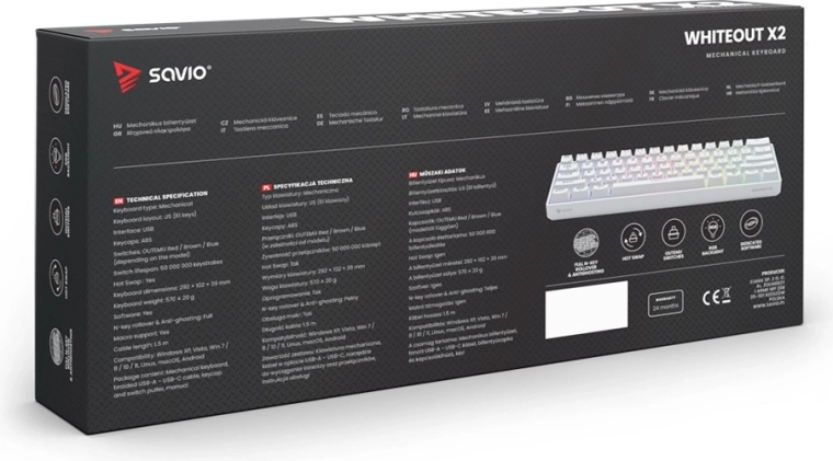 N‑key rollover complet et anti‑ghosting