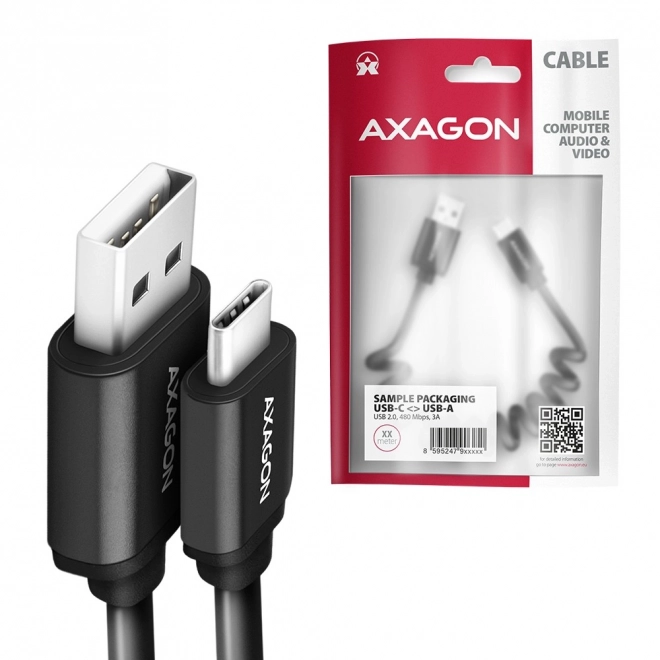 BUCM-AM20TB Twister USB-C - USB-A câble, 1,1 m, USB2.0 3A, ALU