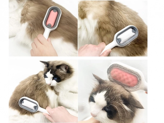 Brosse en silicone 3 en 1 pour animaux de compagnie