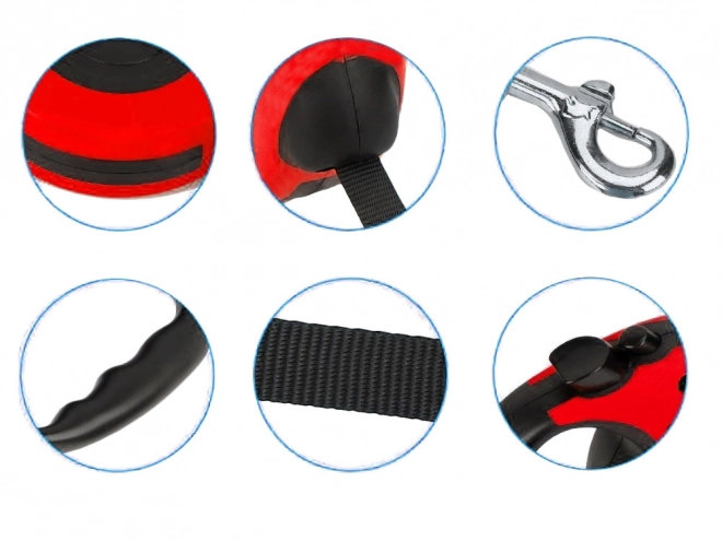 Laisse automatique pour chiens – Rouge