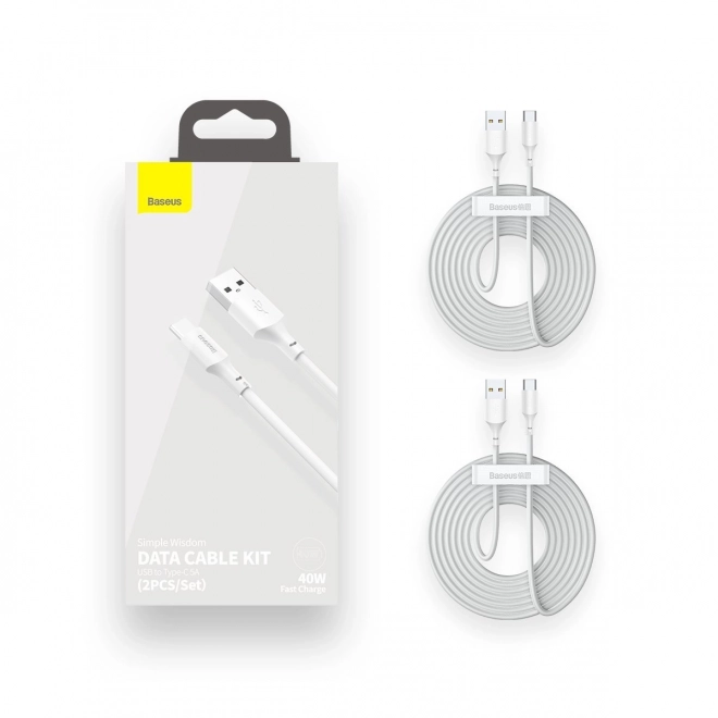 Baseus ensemble de câbles USB C à USB A 1,5 m