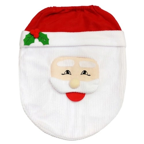 Housse de Noël pour toilettes avec tapis Ruhhy 22360