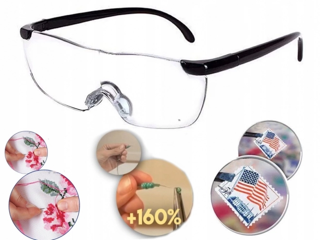 Lunettes grossissantes à fort grossissement