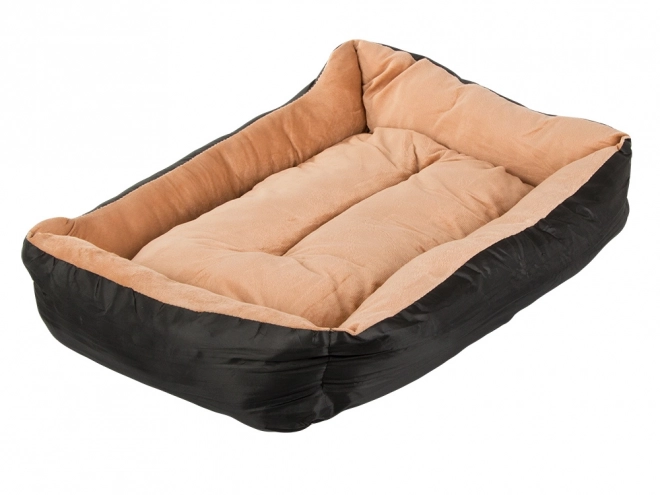 lit noir pour chiens avec rembourrage confortable