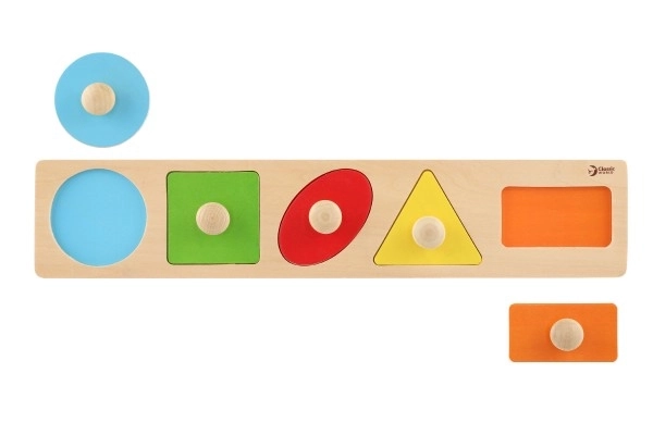 Puzzle en bois avec formes géométriques - 5 pièces