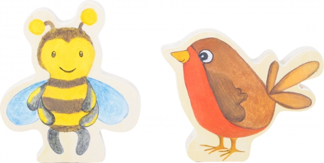 Petit livre illustré en bois Small Foot avec abeille