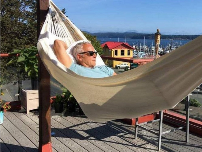 Grande hamac suspendu de jardin