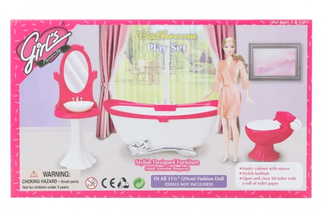 Salle de bain Glorie pour poupées