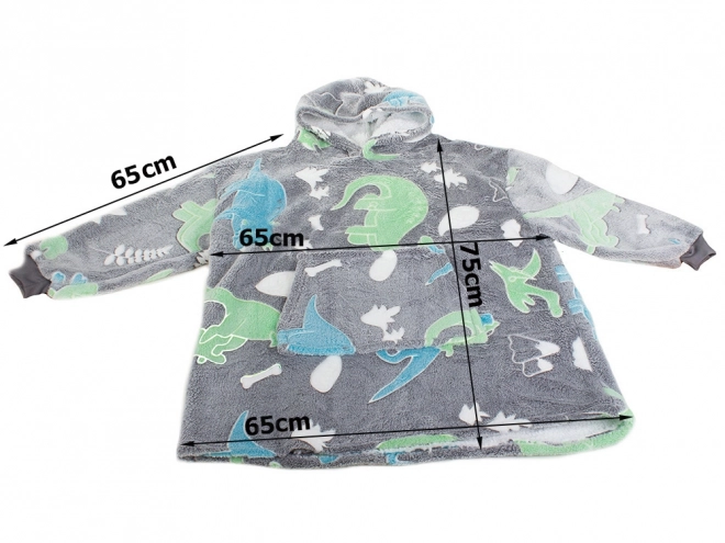 Sweat à capuche lumineux avec dinosaures pour enfants