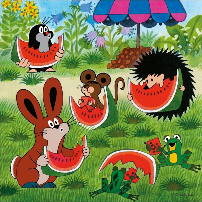 Dino Kret et l’ombrelle puzzle 3x55 pièces