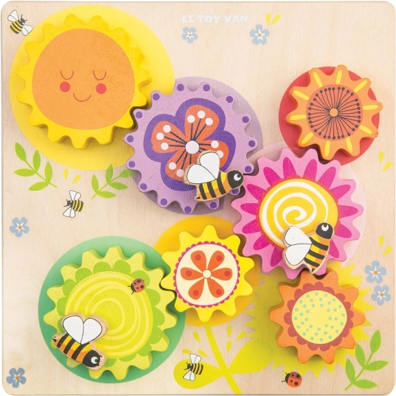 Engrenages en bois avec motif d’abeille par Le Toy Van