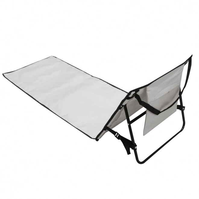 Tapis de plage avec dossier Transat de plage pliable gris