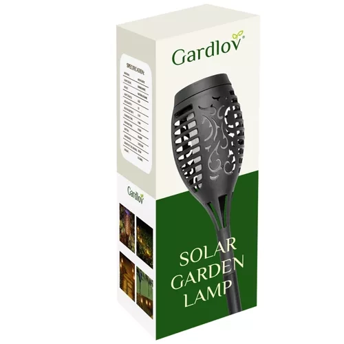 Lampe solaire de jardin avec effet de flamme ardente