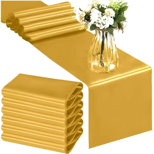 Chemin de table en satin doré 900x36 cm