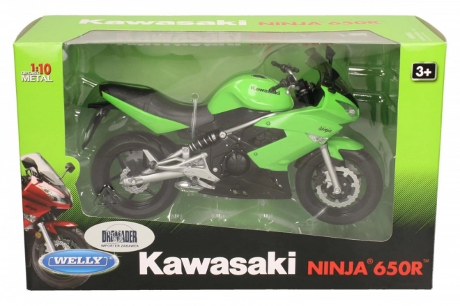 Modèle de moto Kawasaki Ninja 650R 1:10 vert