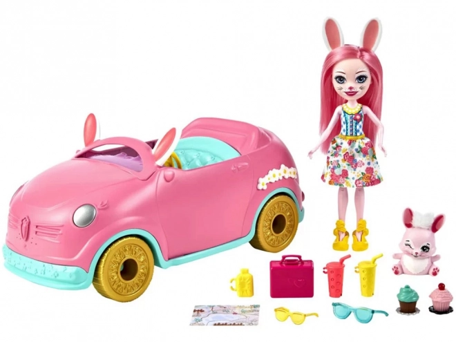 Enchantimals Voiture Lapin Bree avec accessoires