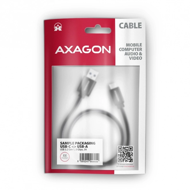 Câble USB-C à USB-A 1,5 m USB 3.2 Gen 1 3A ALU tressé