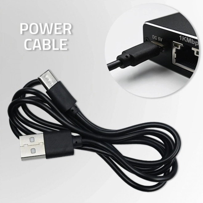 Diviseur mini SWITCH 1x2 ports RJ45 | 1000 Mbps | USB-C| Aluminium