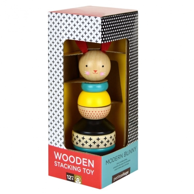 Tour empilable en bois lapin