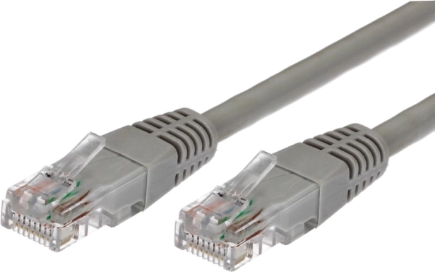 Patchcord câble réseau cat.5e RJ45 UTP 3 m gris