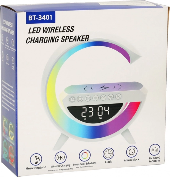 Réveil, radio FM et haut-parleur Bluetooth