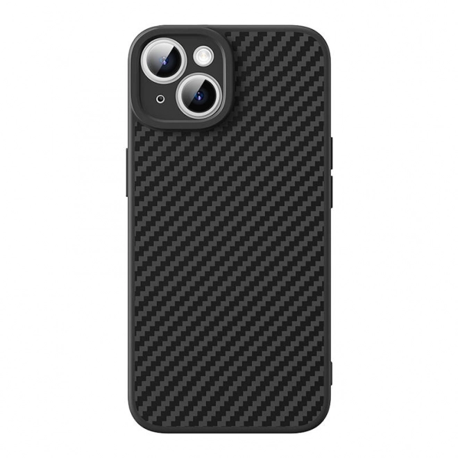 Étui en fibres synthétiques Baseus pour iPhone 15 Plus avec verre trempé