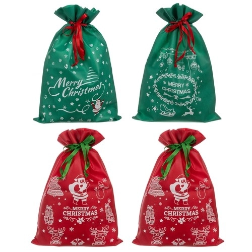 Ensembles de quatre sacs cadeaux de Noël