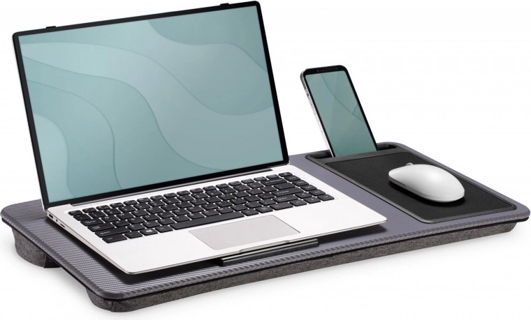 Tapis de souris intégré et support de téléphone