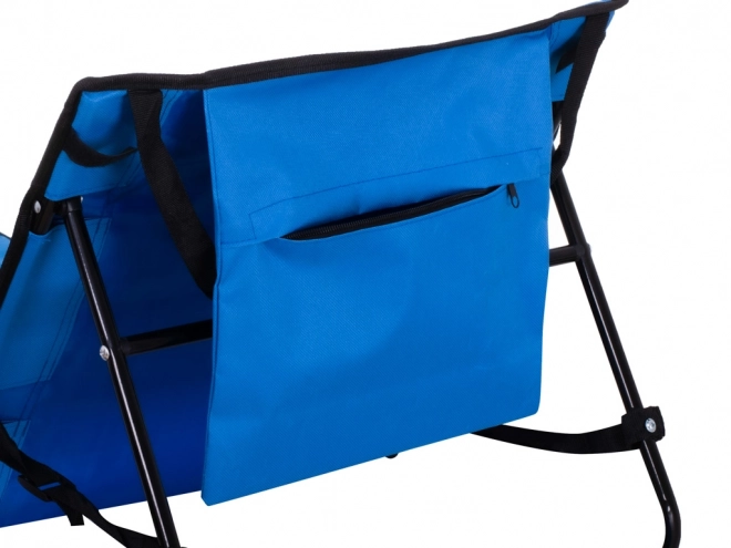 Tapis de plage avec dossier - bleu marine