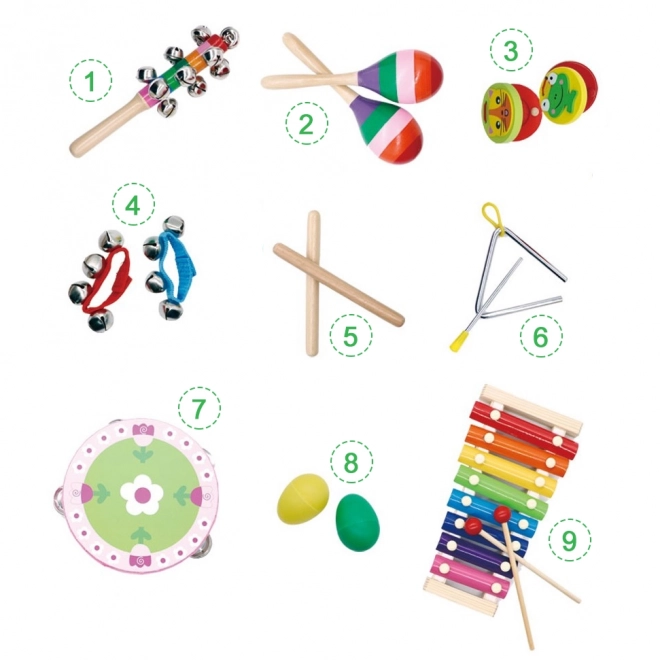Ensemble musical 14 instruments + sac Ecotoys