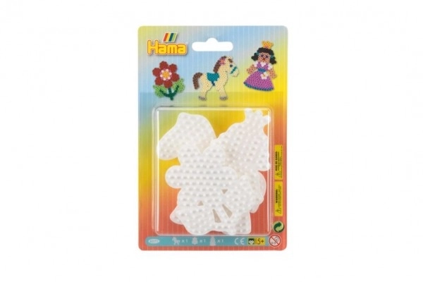 Plaques pour perles à repasser Hama en forme de fleur, de cheval et de princesse