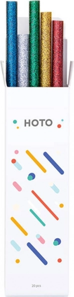 Bâtons de colle thermofusible pailletés colorés HOTO