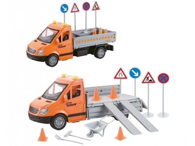 Voiture de services municipaux avec signalisation routière - à inertie