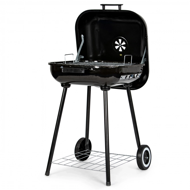 Barbecue de jardin avec couvercle basculant + roues