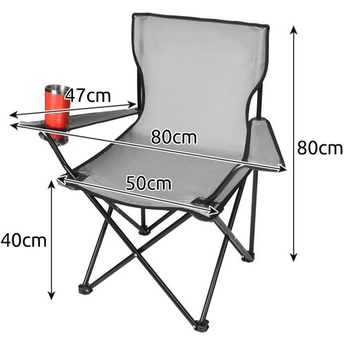 Chaise pliante de pêche / camping - gris