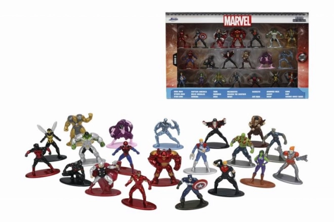 Figurines de collection Nano en métal de Marvel 20 pièces