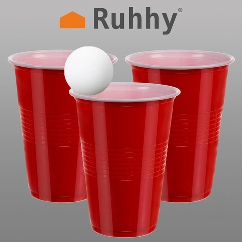 Jeu de Beer Pong - 50 gobelets rouges 21232