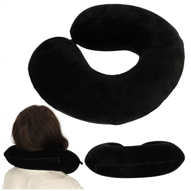 coussin de voyage noir pour le cou