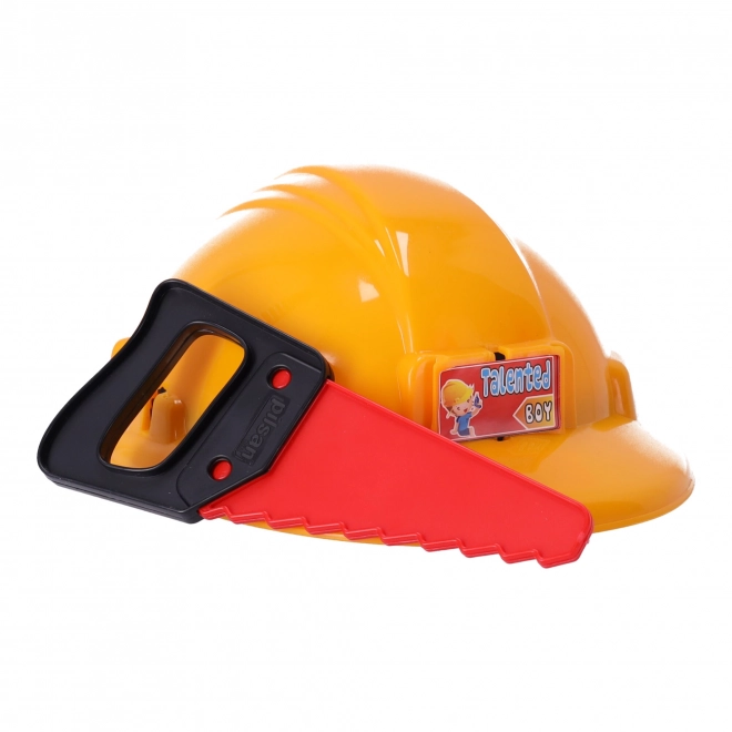Ensemble de petit bricoleur avec casque et outils