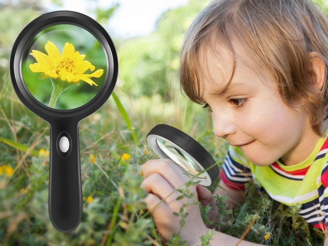 Loupe manuelle avec éclairage LED, grossissement 10x