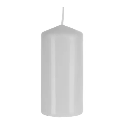 Bougie pilier blanche - ensemble de 8 pièces.