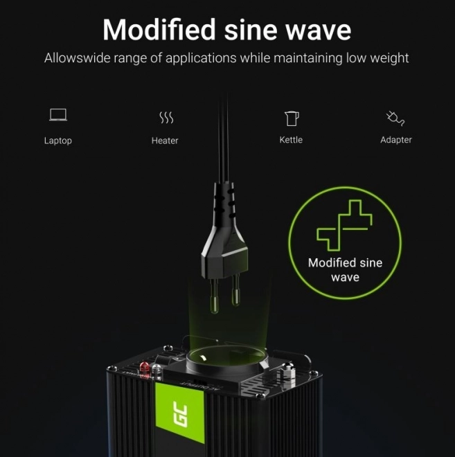 Convertisseur de tension portable Green Cell 12V en 230V 1000W/2000W