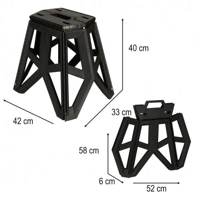 Chaise de camping pliante noire