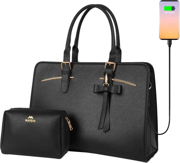 Sac à main femme Matein avec USB et trousse de maquillage
