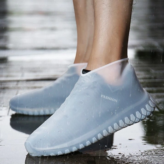 Protège-chaussures imperméables en caoutchouc taille "35-39" - blanc