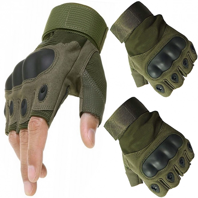 Gants tactiques militaires de survie sans doigts XL